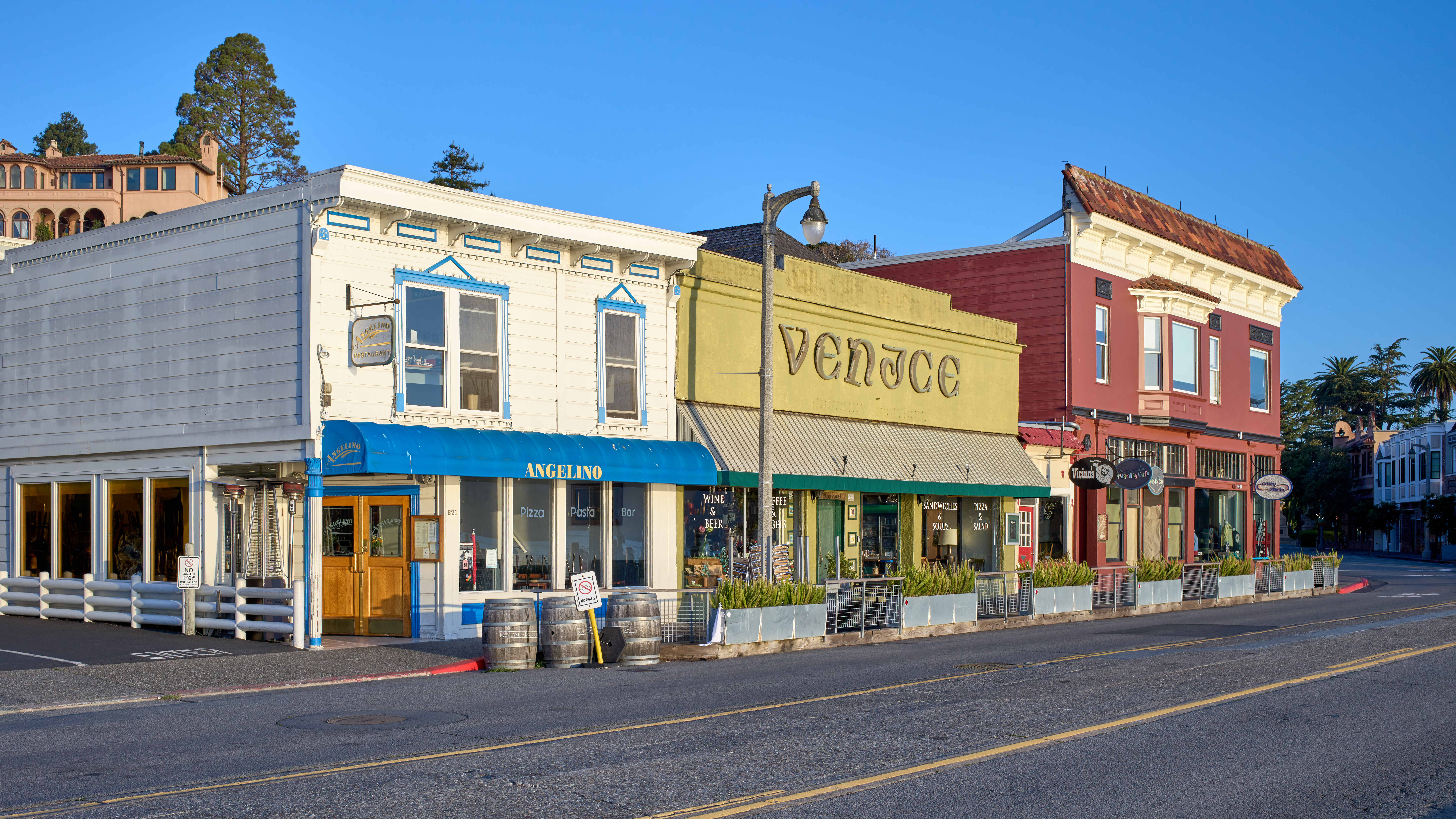 Storefronts on Bridgeway in Sausalito