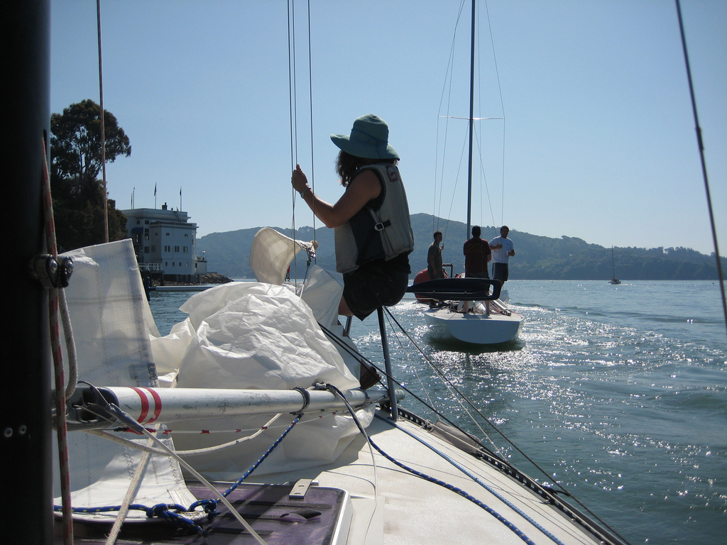 Sailboats off Belvedere Cove