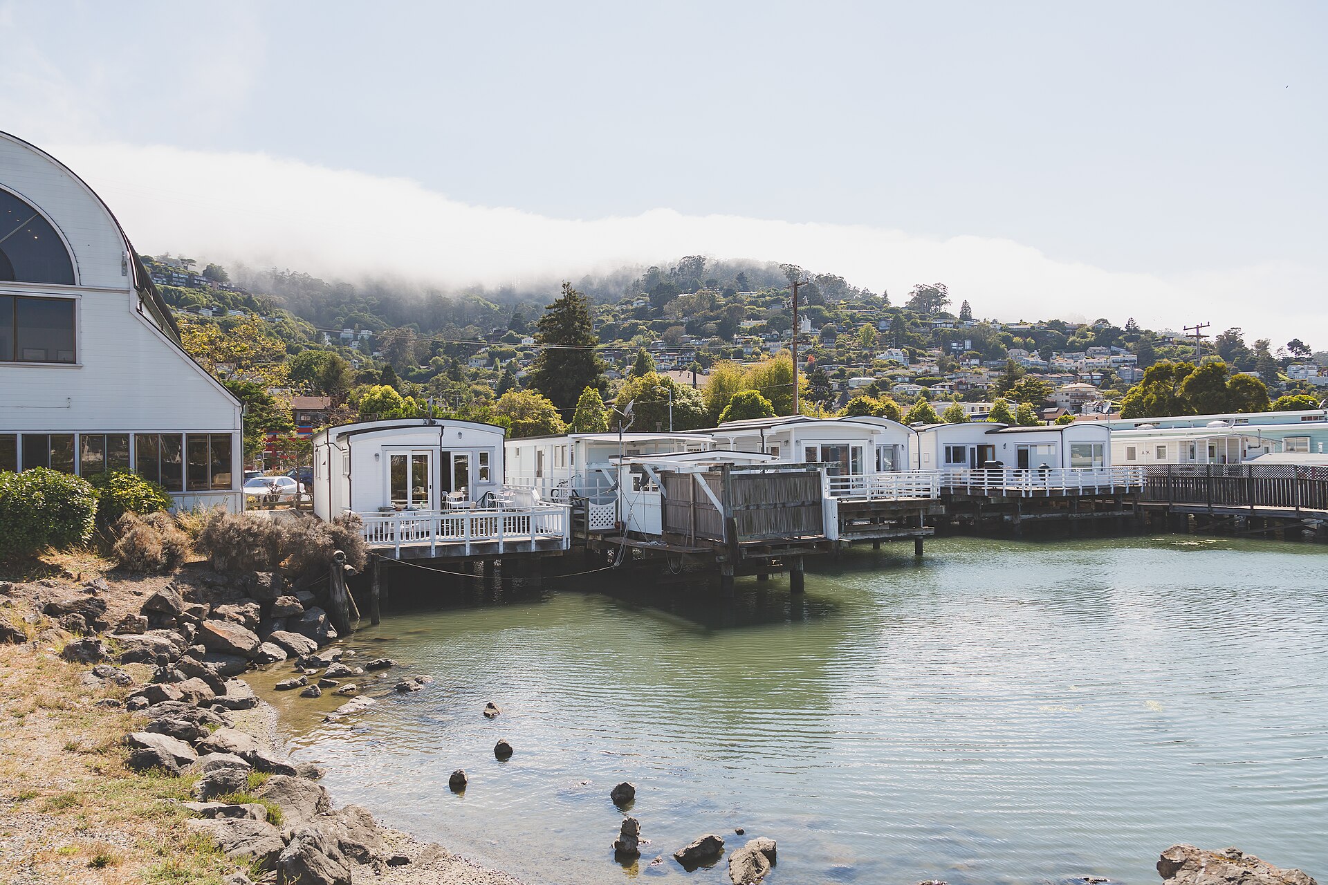 Waldo Point houseboats at the docks